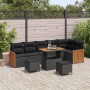 Conjunto de sofás de jardín con cojín 9 pcs Negro en Sofás de exterior | Comprar online en Foru.es