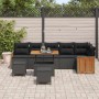 Conjunto de sofás de jardín con cojín 9 pcs Negro en Sofás de exterior | Comprar online en Foru.es