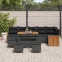 Conjunto de sofá de jardín con cojín 10 pcs Negro en Sofás de exterior | Comprar online en Foru.es