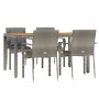 Set comedor de jardín 5 piezas con cojines ratán sintético gris de vidaXL, Conjuntos de jardín - Ref: Foro24-3184971, Precio:...