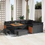 Conjunto de sofá de jardín 12 pcs Negro 100 x 100 x 71 cm en Sofás de exterior | Comprar online en Foru.es