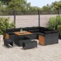 Conjunto de sofá de jardín 12 pcs Negro 100 x 100 x 71 cm en Sofás de exterior | Comprar online en Foru.es