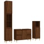 Set de muebles baño 3 pzas madera contrachapada roble marrón de vidaXL, Muebles de baño - Ref: Foro24-3185604, Precio: 217,29...