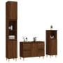 Set de muebles baño 3 pzas madera contrachapada roble marrón de vidaXL, Muebles de baño - Ref: Foro24-3185604, Precio: 217,29...
