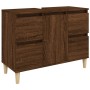 Set de muebles baño 3 pzas madera contrachapada roble marrón de vidaXL, Muebles de baño - Ref: Foro24-3185604, Precio: 217,29...