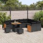 Conjunto de sofá de jardín 12 pcs Negro 80 x 80 x 71 cm en Sofás de exterior | Comprar online en Foru.es