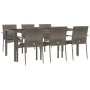 Set comedor jardín 7 pzas y cojines ratán sintético gris de vidaXL, Conjuntos de jardín - Ref: Foro24-3184985, Precio: 522,91...