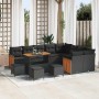 Conjunto de sofá de jardín 13 pcs Negro 110 x 55 x 71 cm en Sofás de exterior | Comprar online en Foru.es