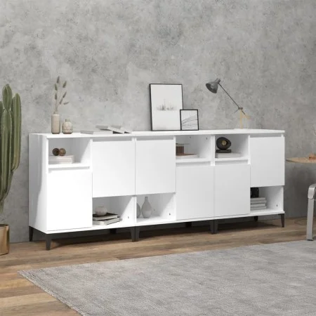 Aparadores 3 uds madera contrachapada blanco 60x35x70 cm de vidaXL, Aparadores - Ref: Foro24-3185743, Precio: 168,89 €, Descu...