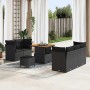 Conjunto de sofá de jardín con cojín 8 pcs Negro en Sofás de exterior | Comprar online en Foru.es