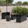Conjunto de sofá de jardín con cojín 8 pcs Negro en Sofás de exterior | Comprar online en Foru.es