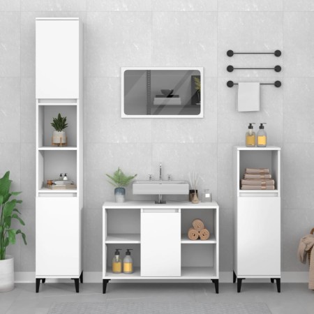 Juego de muebles de baño 3 pzas madera contrachapada blanco de vidaXL, Muebles de baño - Ref: Foro24-3185621, Precio: 196,17 ...