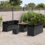 Conjunto de sofá de jardín 9 pcs Negro ratán sintético en Sofás de exterior | Comprar online en Foru.es