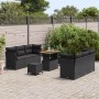 Conjunto de sofá de jardín 9 pcs Negro ratán sintético en Sofás de exterior | Comprar online en Foru.es