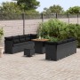 Conjunto de sofá de jardín 11 pcs Negro ratán sintético en Sofás de exterior | Comprar online en Foru.es