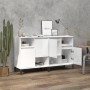 Aparadores 2 uds madera contrachapada blanco brillo 60x35x70 cm de vidaXL, Aparadores - Ref: Foro24-3185729, Precio: 118,70 €...