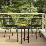 Juego de comedor de jardín 3 piezas ratán sintético negro de vidaXL, Conjuntos de jardín - Ref: Foro24-3157832, Precio: 178,6...