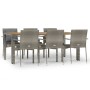 Set comedor jardín 7 pzas y cojines ratán sintético gris de vidaXL, Conjuntos de jardín - Ref: Foro24-3184973, Precio: 525,79...