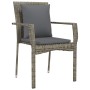 Set comedor jardín 7 pzas y cojines ratán sintético gris de vidaXL, Conjuntos de jardín - Ref: Foro24-3184973, Precio: 525,79...