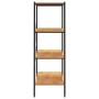 Estantería de 4 niveles negro y roble 80x40x130 cm en Librerías y estanterías | Comprar online en Foru.es