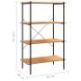 Estantería de 4 niveles negro y roble 80x40x130 cm en Librerías y estanterías | Comprar online en Foru.es