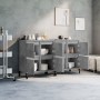 Aparadores 2 uds madera contrachapada gris hormigón 60x35x70 cm de vidaXL, Aparadores - Ref: Foro24-3185763, Precio: 137,11 €...