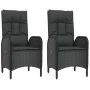 Juego comedor jardín 4 piezas con cojines ratán sintético negro de vidaXL, Conjuntos de jardín - Ref: Foro24-3185084, Precio:...