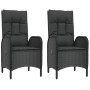 Juego comedor jardín 4 piezas con cojines ratán sintético negro de vidaXL, Conjuntos de jardín - Ref: Foro24-3185084, Precio:...