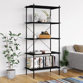 Estantería de 5 niveles negra 80x40x163 cm en Librerías y estanterías | Comprar online en Foru.es