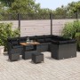 Conjunto de sofá de jardín con cojín 12 pcs Negro en Sofás de exterior | Comprar online en Foru.es