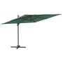 Sombrilla voladiza con LED verde 400x300 cm de vidaXL, Sombrillas - Ref: Foro24-319928, Precio: 226,51 €, Descuento: %