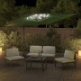 Sombrilla voladiza con LED verde 400x300 cm de vidaXL, Sombrillas - Ref: Foro24-319928, Precio: 226,51 €, Descuento: %