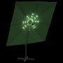 Sombrilla voladiza con LED verde 400x300 cm de vidaXL, Sombrillas - Ref: Foro24-319928, Precio: 226,51 €, Descuento: %