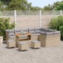 Conjunto de sofá de jardín con cojín 13 pcs beige y gris claro en Sofás de exterior | Comprar online en Foru.es