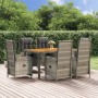 Set comedor jardín 7 pzas y cojines ratán sintético gris de vidaXL, Conjuntos de jardín - Ref: Foro24-3185051, Precio: 930,27...