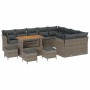 Conjunto de sofá de jardín con cojín Manual 13 pcs Gris en Sofás de exterior | Comprar online en Foru.es