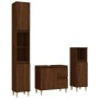 Set de muebles de baño 3 pzas madera contrachapada roble marrón de vidaXL, Muebles de baño - Ref: Foro24-3185542, Precio: 209...