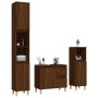 Set de muebles de baño 3 pzas madera contrachapada roble marrón de vidaXL, Muebles de baño - Ref: Foro24-3185542, Precio: 209...