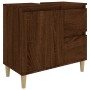 Set de muebles de baño 3 pzas madera contrachapada roble marrón de vidaXL, Muebles de baño - Ref: Foro24-3185542, Precio: 209...