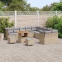 Conjunto de sofá de jardín con cojín 13 pcs Beige y Gris Claro en Sofás de exterior | Comprar online en Foru.es