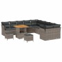 Conjunto de sofá de jardín 13 pcs Gris ratán sintético en Sofás de exterior | Comprar online en Foru.es