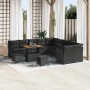 Conjunto de sofá de jardín con cojín 13 pcs Negro en Sofás de exterior | Comprar online en Foru.es