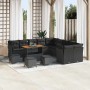 Conjunto de sofá de jardín 14 pcs Negro ratán sintético en Sofás de exterior | Comprar online en Foru.es