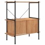 Estantería con armario 3 niveles madera y acero 80x40x92 cm en Librerías y estanterías | Comprar online en Foru.es