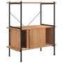 Estantería con armario 3 niveles madera y acero 80x40x92 cm en Librerías y estanterías | Comprar online en Foru.es