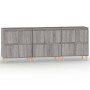 Aparadores 3 uds madera contrachapada gris Sonoma 60x35x70 cm de vidaXL, Aparadores - Ref: Foro24-3185773, Precio: 176,24 €, ...