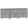 Aparadores 3 uds madera contrachapada gris Sonoma 60x35x70 cm de vidaXL, Aparadores - Ref: Foro24-3185773, Precio: 176,24 €, ...