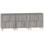 Sideboards 3 Stück Sonoma graues Sperrholz 60x35x70 cm von vidaXL, Sideboards - Ref: Foro24-3185773, Preis: 174,45 €, Rabatt: %