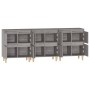 Aparadores 3 uds madera contrachapada gris Sonoma 60x35x70 cm de vidaXL, Aparadores - Ref: Foro24-3185773, Precio: 176,24 €, ...