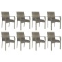 Set comedor jardín 9 pzas y cojines ratán sintético gris de vidaXL, Conjuntos de jardín - Ref: Foro24-3184986, Precio: 643,28...
